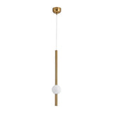 Dlsslighting Wholesale Manufacture LED Tube Glass Brass Pendant Lamp