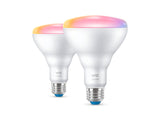 Philips Color and Tunable White BR30 LED 65-Watt Equivalent Dimmable Smart Wi‑Fi Wiz Connected Wireless Light Bulb (2‑Pack)