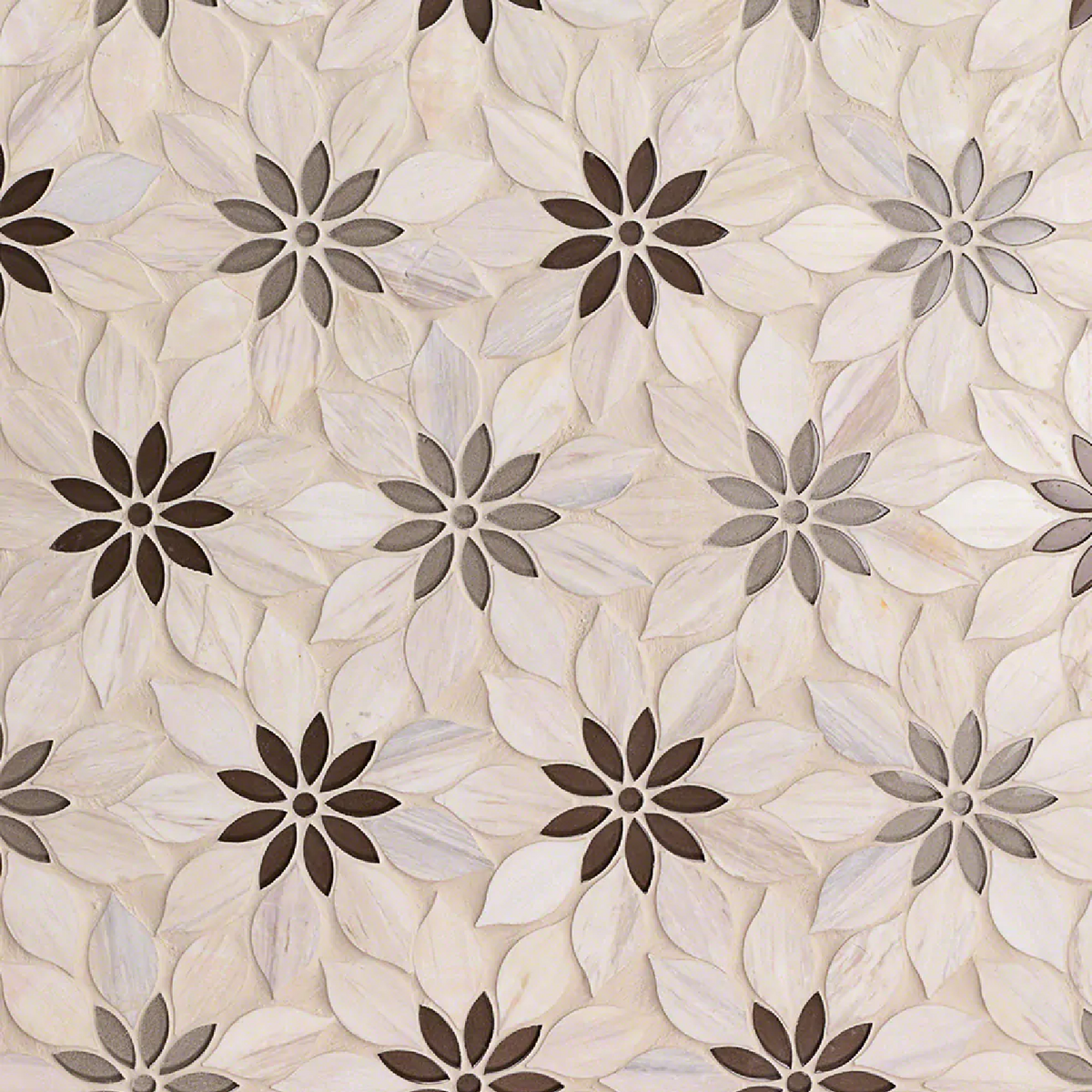 Wildflower Pale Oak Wooden Beige and Glass Marble Polished Tile