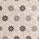 Wildflower Pale Oak Wooden Beige and Glass Marble Polished Tile