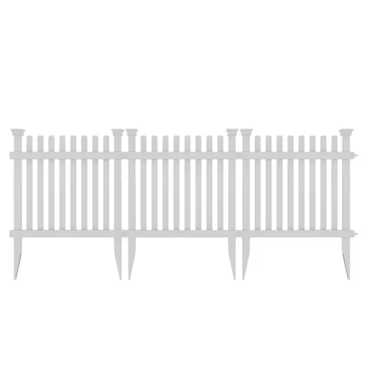 Zippity Outdoor Products Roger Rabbit 2 ft. x 2 ft. White Picket Vinyl Fence Panel Kit (3 Pack)
