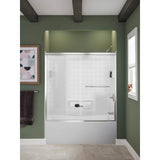 Distinction 60 in. W x 60 in. H Three Piece Glue Up Tub Surrounds in High Gloss White