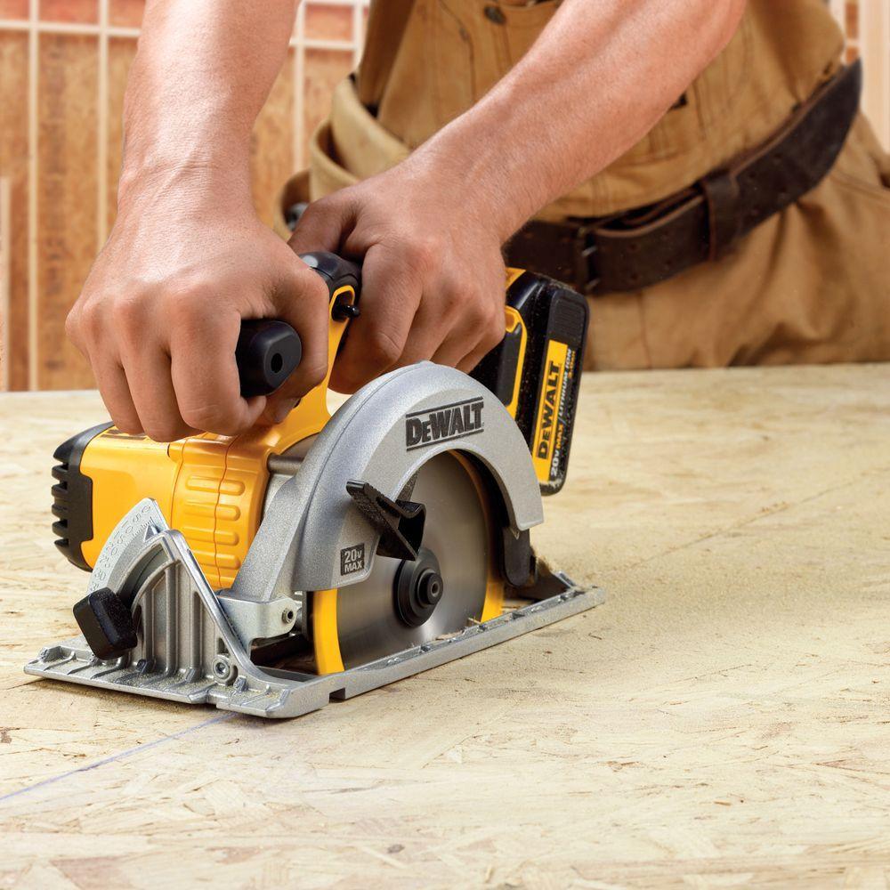 20-Volt MAX Li-Ion Cordless 6-1/2 in. Circular Saw (Tool-Only) w/20-Volt Max Li-Ion 4.0 Ah Battery & Charger Starter Kit - Super Arbor