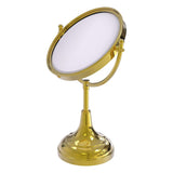 Allied Brass 8-in x 15-in Matte White Double-Sided Magnifying Countertop Vanity Mirror