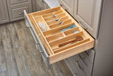Rev-A-Shelf 22-in x 18.5-in Wood Cutlery Insert Drawer Organizer