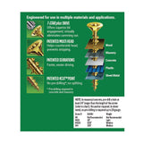 #9 x 3-1/4 in. T-Star Plus Drive Flat-Head Partial Thread Yellow Zinc Coated Multi-Material Screw (89-Box)