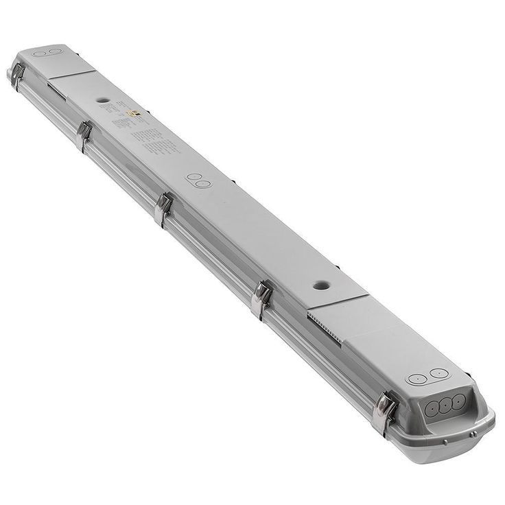Vapor Tight 4 ft. 3600 Lumens Integrated LED Grey Wraparound Light 4000K Bright White Multi-Volt Weatherproof
