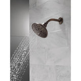5-Spray 6 in. Single Wall Mount Fixed Shower Head in SpotShield Venetian Bronze - Super Arbor
