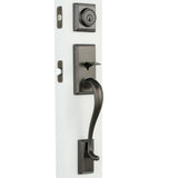 Hawthorne Venetian Bronze Single Cylinder Door Handleset with Juno Door Knob Featuring SmartKey Security - Super Arbor