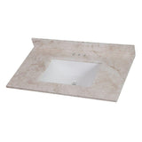 37 in. W x 22 in. D Stone Effects Vanity Top in Cold Fusion with White Sink - Super Arbor