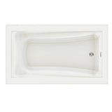 Green Tea 5 ft. x 42 in. Reversible Drain Soaking Bathtub in White - Super Arbor