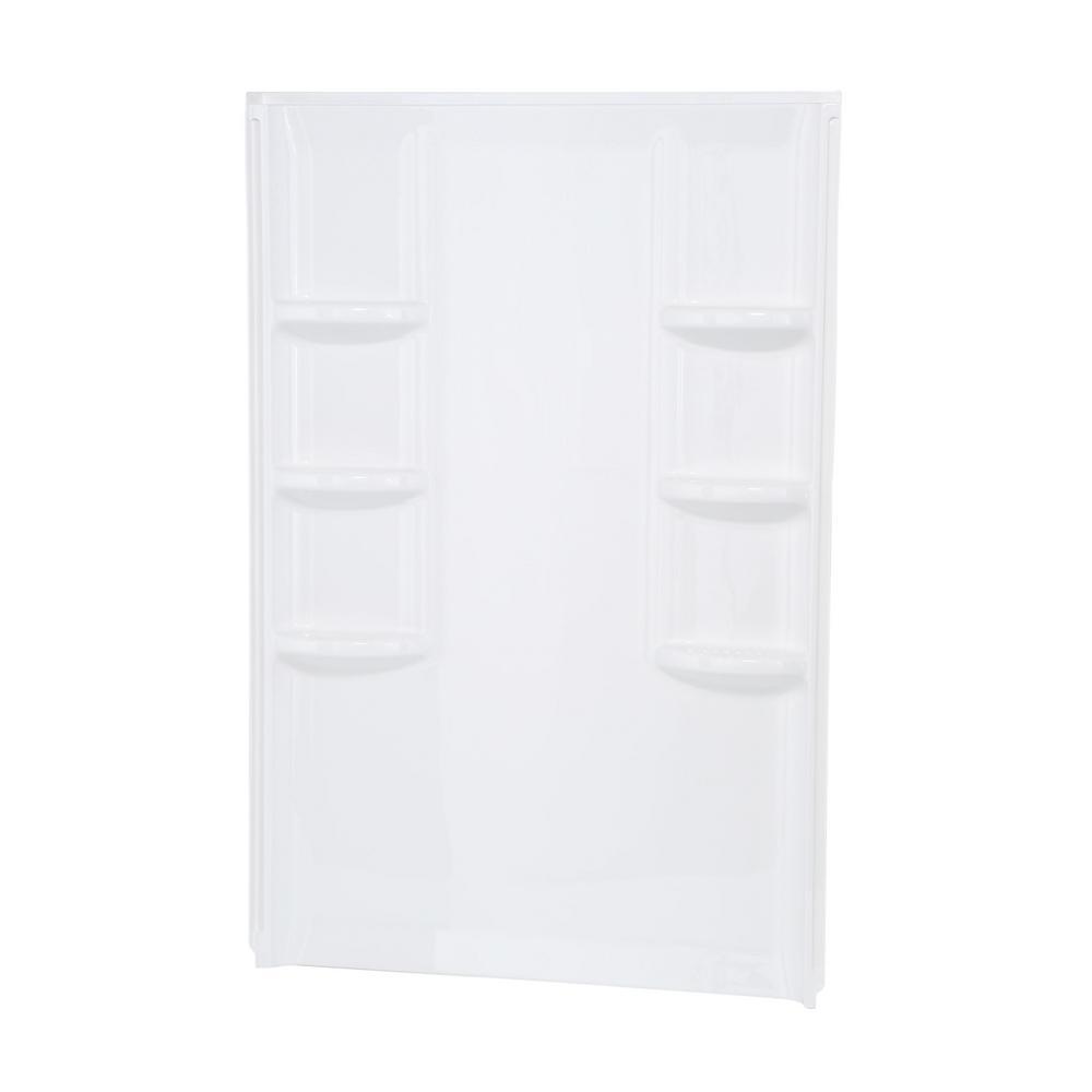 Ovation 30 in. x 48 in. 3-piece Direct-to-Stud Shower Wall in Arctic White - Super Arbor