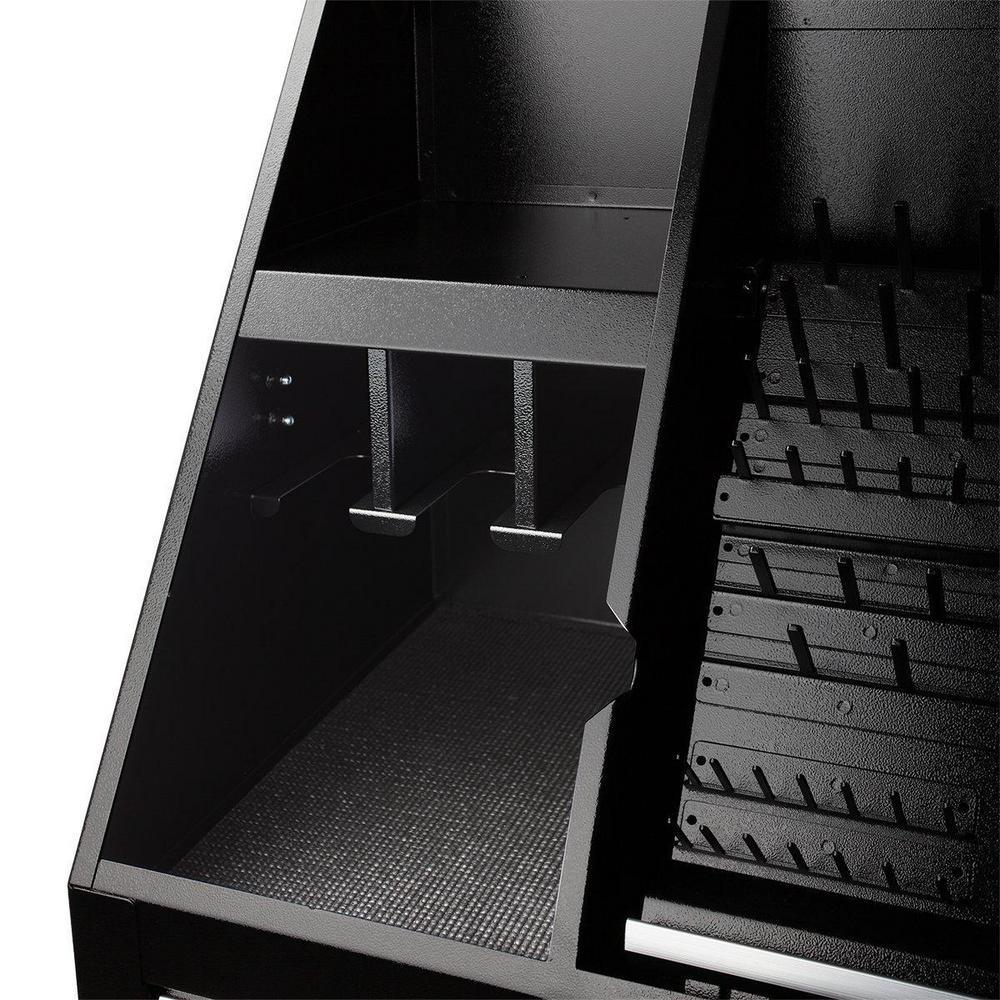 36 in. 1-Drawer Black Steel Portable Shop Tool Box with Cylinder Lock - Super Arbor