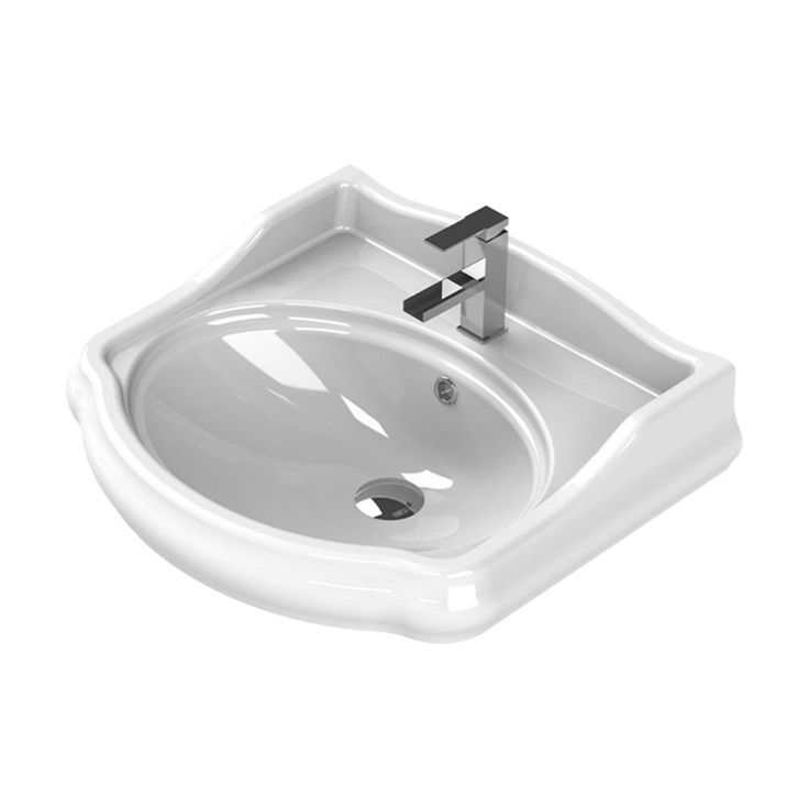 Nameeks 1837 Wall Mounted Bathroom Sink in White