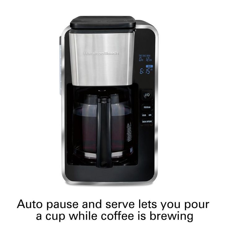 12-Cup Black Programmable Easy Access Deluxe Coffee Maker
