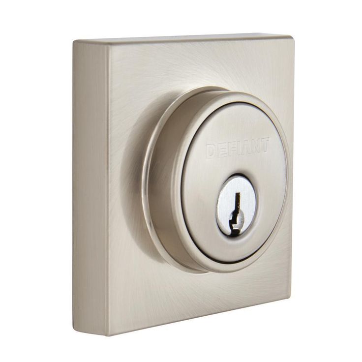 Contemporary Square Matte Black Single Cylinder Deadbolt