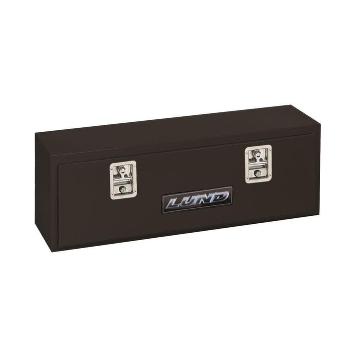 Lund 72 in Gloss Black Steel Full Size Top Mount Truck Tool Box with mounting hardware and keys included - Super Arbor