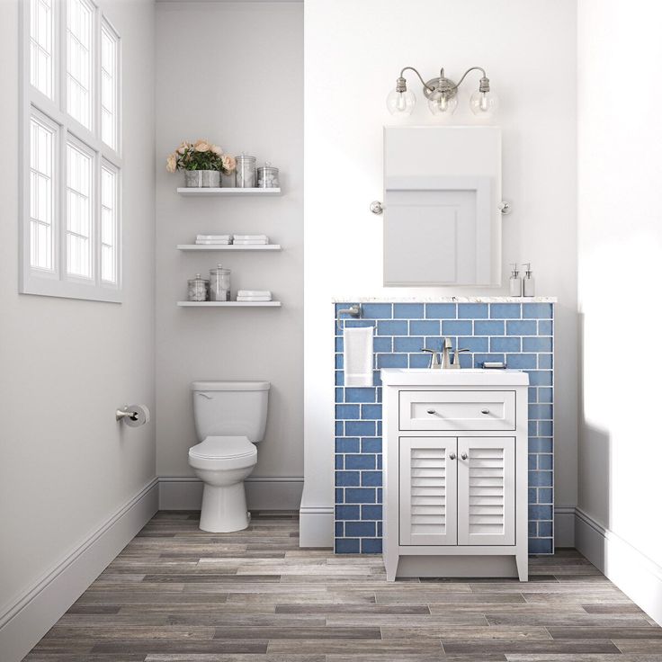 Style Selections Westlake 24-in White Single Sink Bathroom Vanity with White Cultured Marble Top