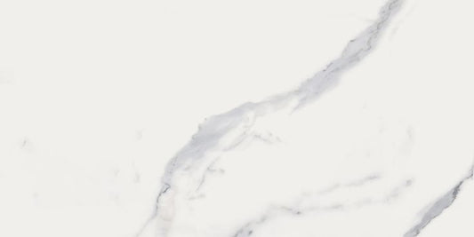 Style Selections Calacatta White 12-in x 24-in Matte Porcelain Marble Look Floor Tile