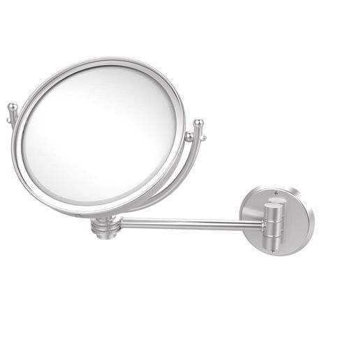 Allied Brass 8-in x 10-in Satin Chrome Double-Sided Magnifying Wall-Mounted Vanity Mirror