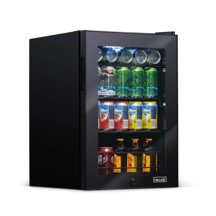 NewAir 90-Can Capacity (2.2-cu ft) Residential Black Built-In/Freestanding Beverage Center