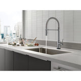 Trinsic Pro Single-Handle Pull-Down Sprayer Kitchen Faucet with Touch2O Technology and Spring Spout in Arctic Stainless - Super Arbor