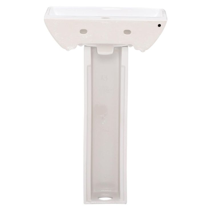 Barclay Products Summit 500 20 in. Pedestal Combo Bathroom Sink with 1 Faucet Hole in White