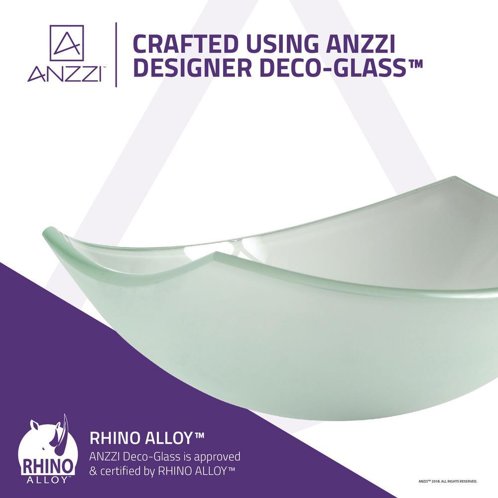 Pendant Series Deco-Glass Vessel Sink in Lustrous Frosted - Super Arbor