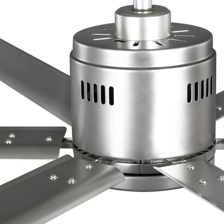 Hubbell Industrial 72 in. Indoor/Outdoor Nickel Dual Mount Ceiling Fan with Wall Control