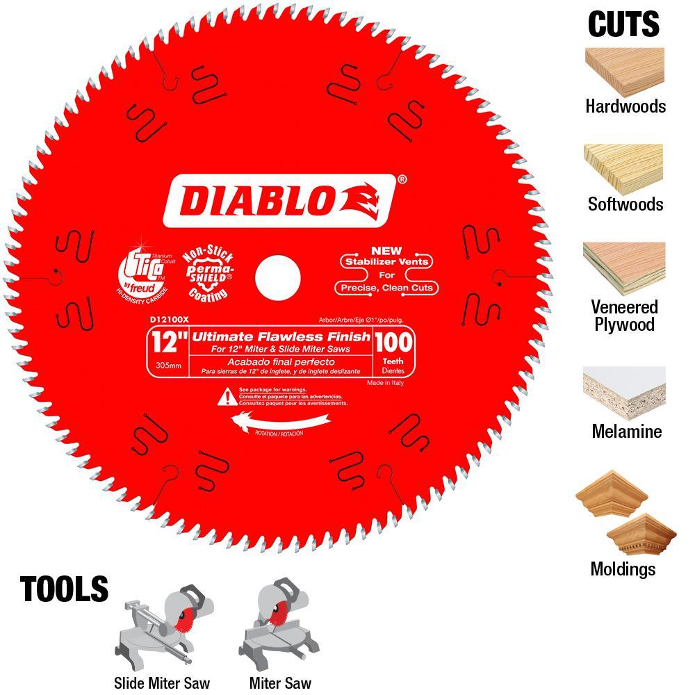 12 in. x 100-Teeth Ultimate Polished Finish Saw Blade - Super Arbor