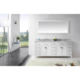 Caroline Parkway 78 in. W Bath Vanity Cabinet Only in White - Super Arbor