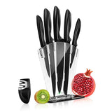7-Piece Stainless Steel Precision Kitchen Knife Set with Block Stand