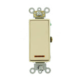20 Amp Decora Plus Commercial Grade Single Pole Lighted Rocker Switch, White - Super Arbor