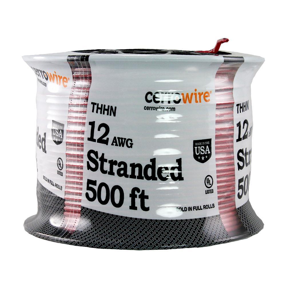 500 ft. 12/1 White Stranded THHN Wire - Super Arbor