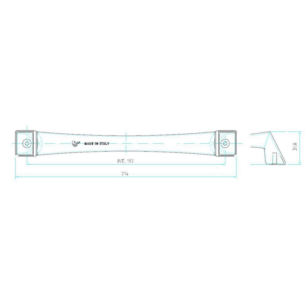 7-9/16 in. (192 mm) Chrome Contemporary Drawer Pull - Super Arbor