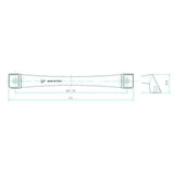 7-9/16 in. (192 mm) Chrome Contemporary Drawer Pull - Super Arbor