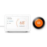 Nest Hub Chalk + Nest Learning Thermostat 3rd Gen in White - Super Arbor