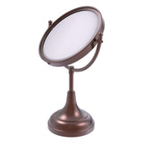 Allied Brass 8-in x 15-in Matte White Double-Sided Magnifying Countertop Vanity Mirror