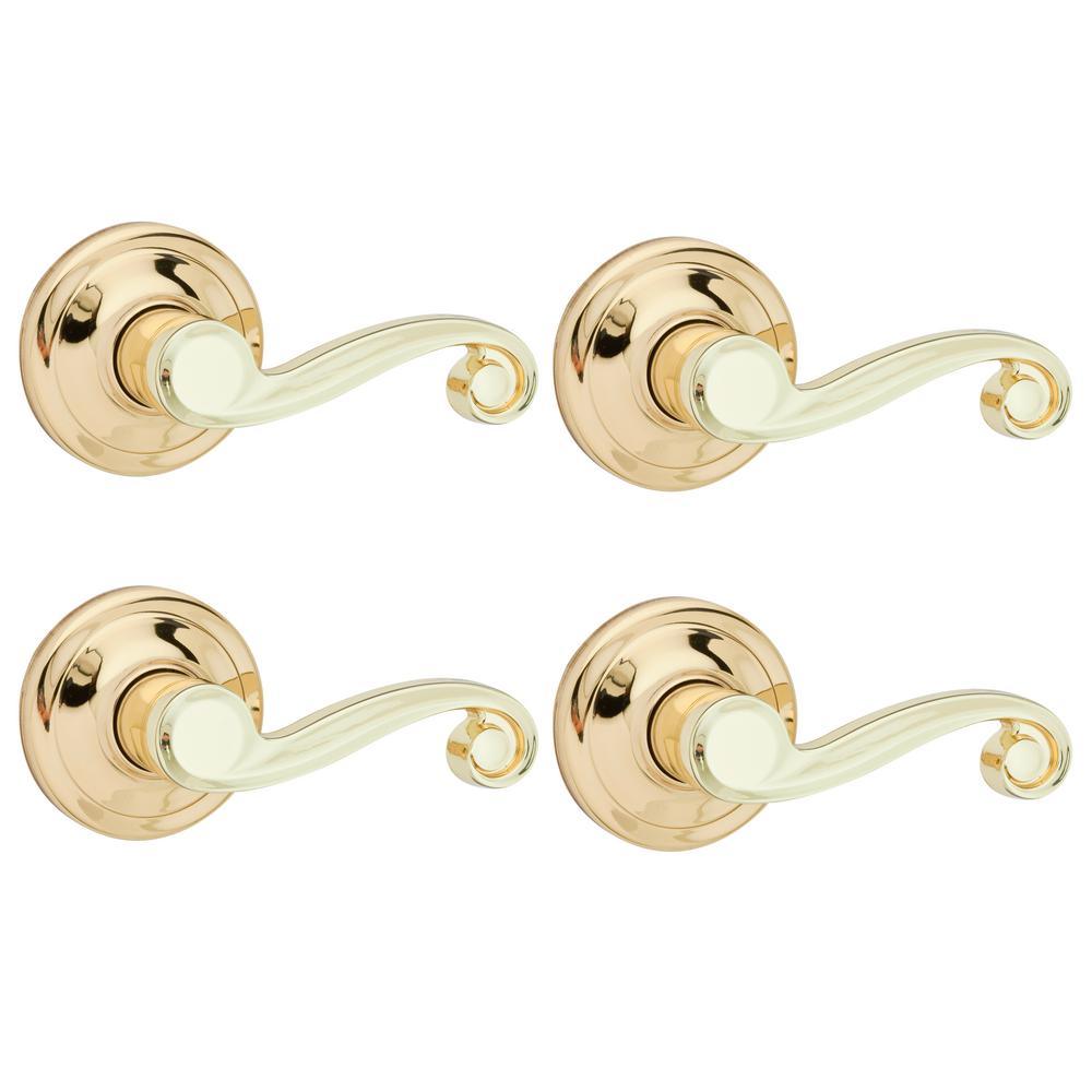 Lido Satin Nickel Passage Hall/Closet Door Lever Featuring Microban Antimicrobial Technology - Super Arbor
