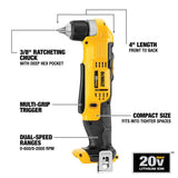 3/8 in. 20-Volt MAX Lithium-Ion Cordless Right Angle Drill with Bonus Compact Battery Pack 3.0 Ah - Super Arbor