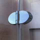 Aqua Fold 33.5 in. x 72 in. Semi-Frameless Hinged Shower Door in Chrome - Super Arbor