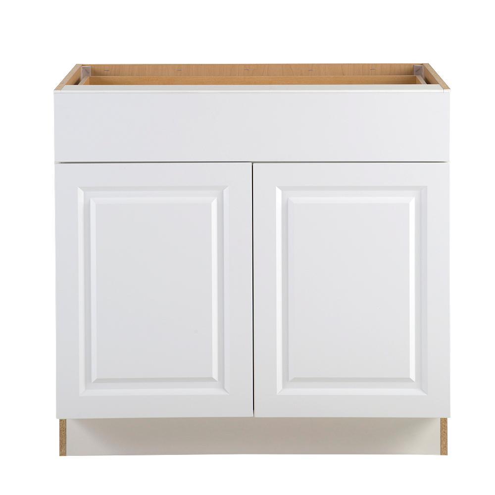 Benton Assembled 12x34.5x24.5 in. Base Cabinet with Soft Close Full Extension Drawer in White - Super Arbor