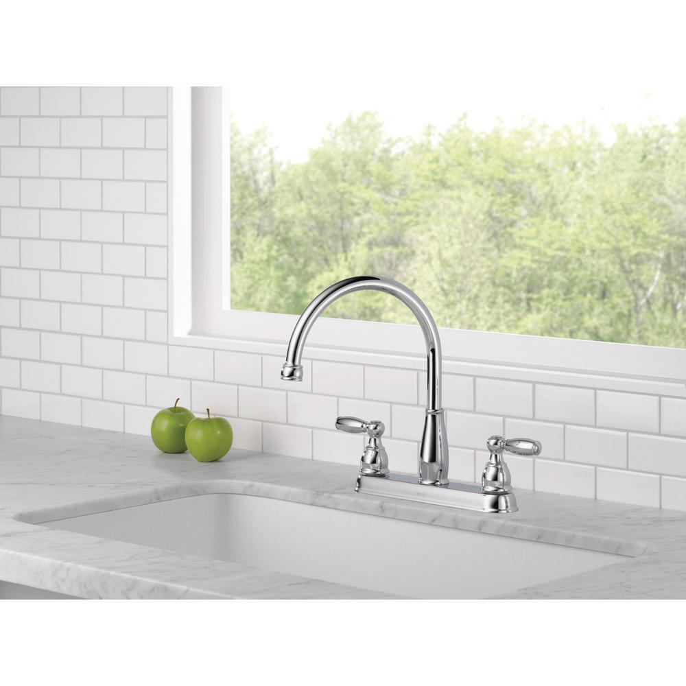 Foundations 2-Handle Standard Kitchen Faucet in Chrome - Super Arbor