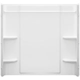 Ensemble Alcove 60 in. x 30 in. x 55 in. Fixed 3-Piece Direct-to-Stud Tub Surround in White - Super Arbor
