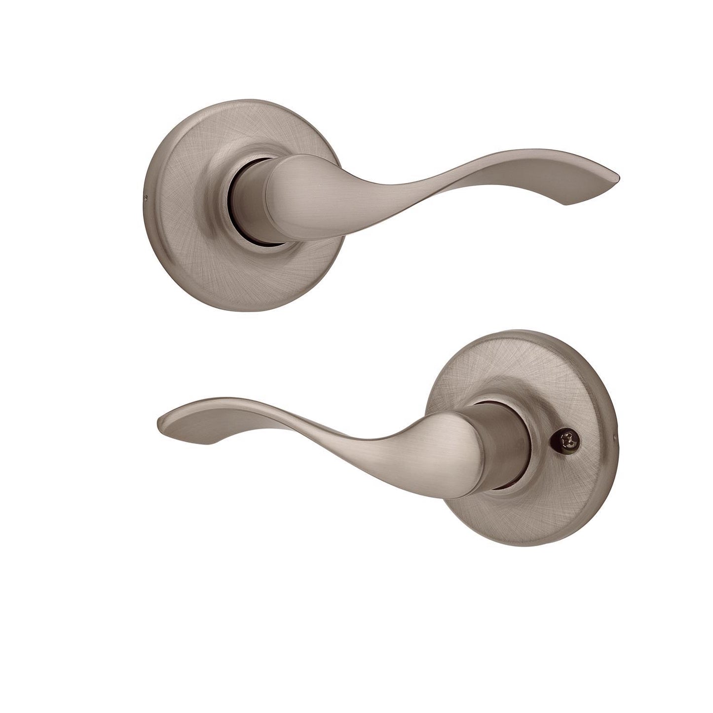 Kwikset Balboa Satin Nickel Passage Lever – Right or Left Handed