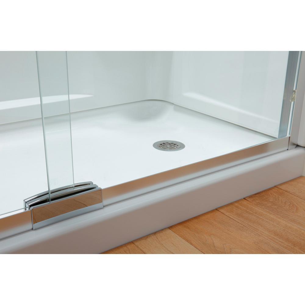 Ensemble 30 in. x 60 in. Single Threshold Right-Hand Shower Base in White - Super Arbor