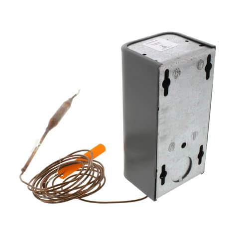 Johnson Controls A19ABA-45C temperature controller - side view (Differential: Adjustable; Application: Remote Bulb Temperature)