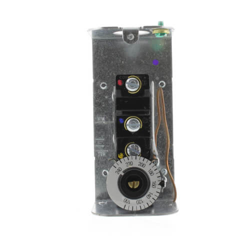 Johnson Controls A19ABC-11C temperature controller - detail view (Includes: Well; Features: Direct Immersion)