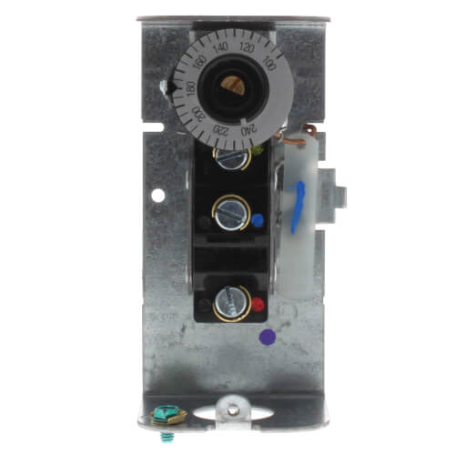 Johnson Controls A19DAC-1C temperature controller - side view (Application: Strap-On, Fan Coil; Product Type: Temperature Controller)