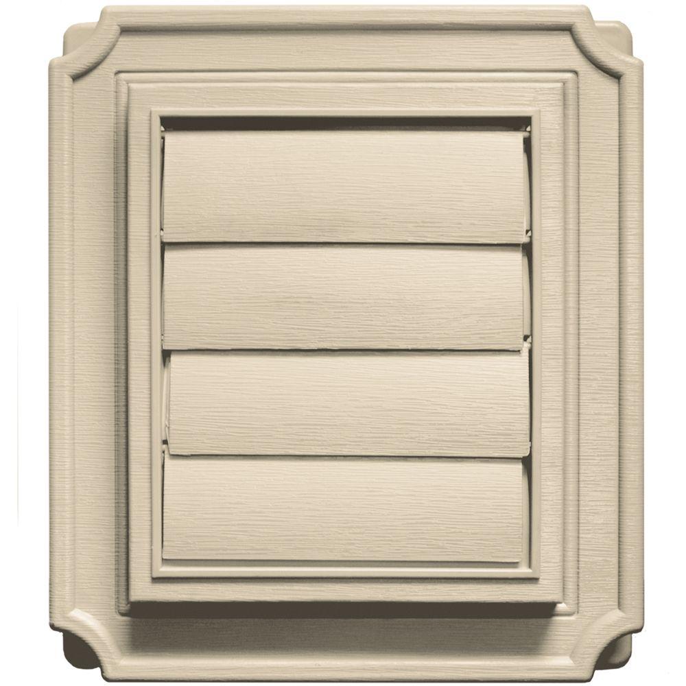 7.875 in. x 7.875 in. #049 Almond Scalloped Exhaust Siding Vent - Super Arbor